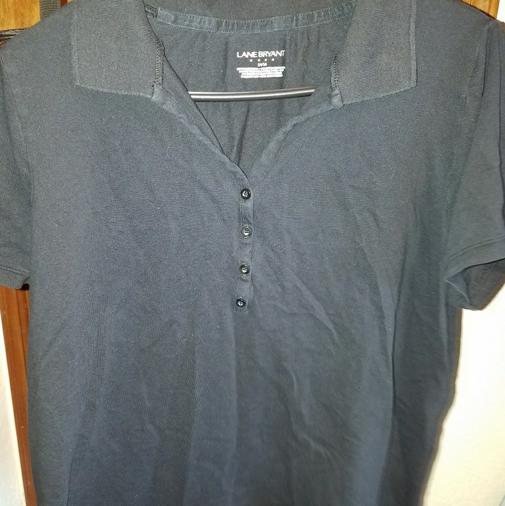 Black collared shirt
